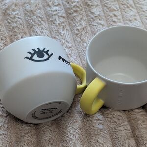 Starbucks Winky Face mug set of 2 14 oz